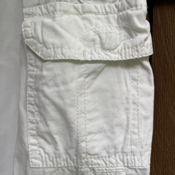 JNY JONES NEW YORK Sport Cargo Drawstring White Capri - Longer Shorts Cotton 6 - Picture 8 of 12